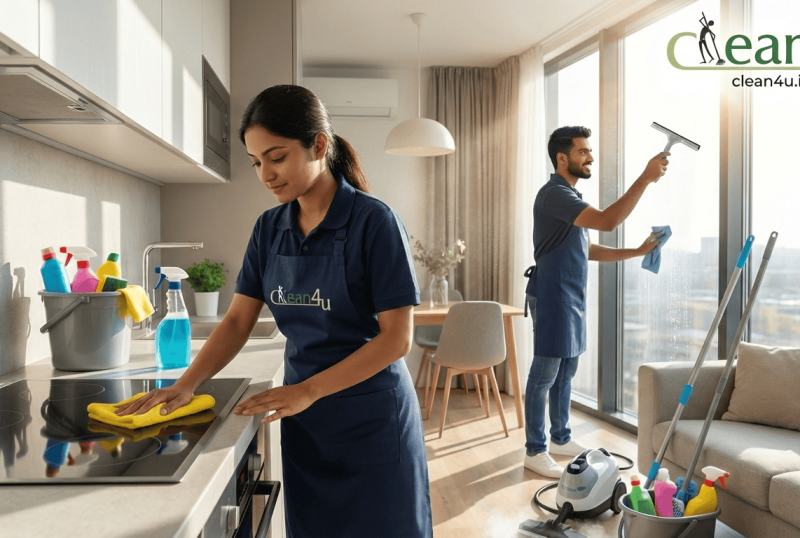 deep cleaning the house