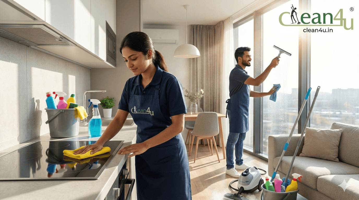 deep cleaning the house